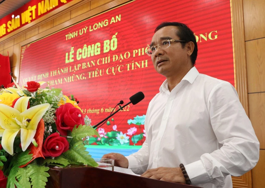 Bí thư Tỉnh ủy - Nguyễn Văn Được làm Trưởng Ban Chỉ đạo phòng, chống tham nhũng, tiêu cực tỉnh Long An.
