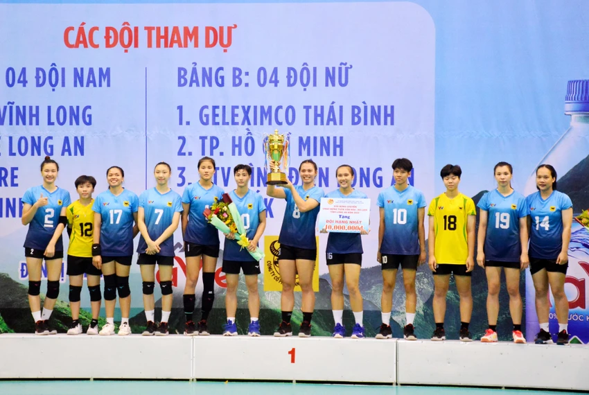 VTV Bình Điền Long An lên ngôi vô địch. Ảnh: HD VTV Bình Điền Long An lên ngôi vô địch. Ảnh: HD