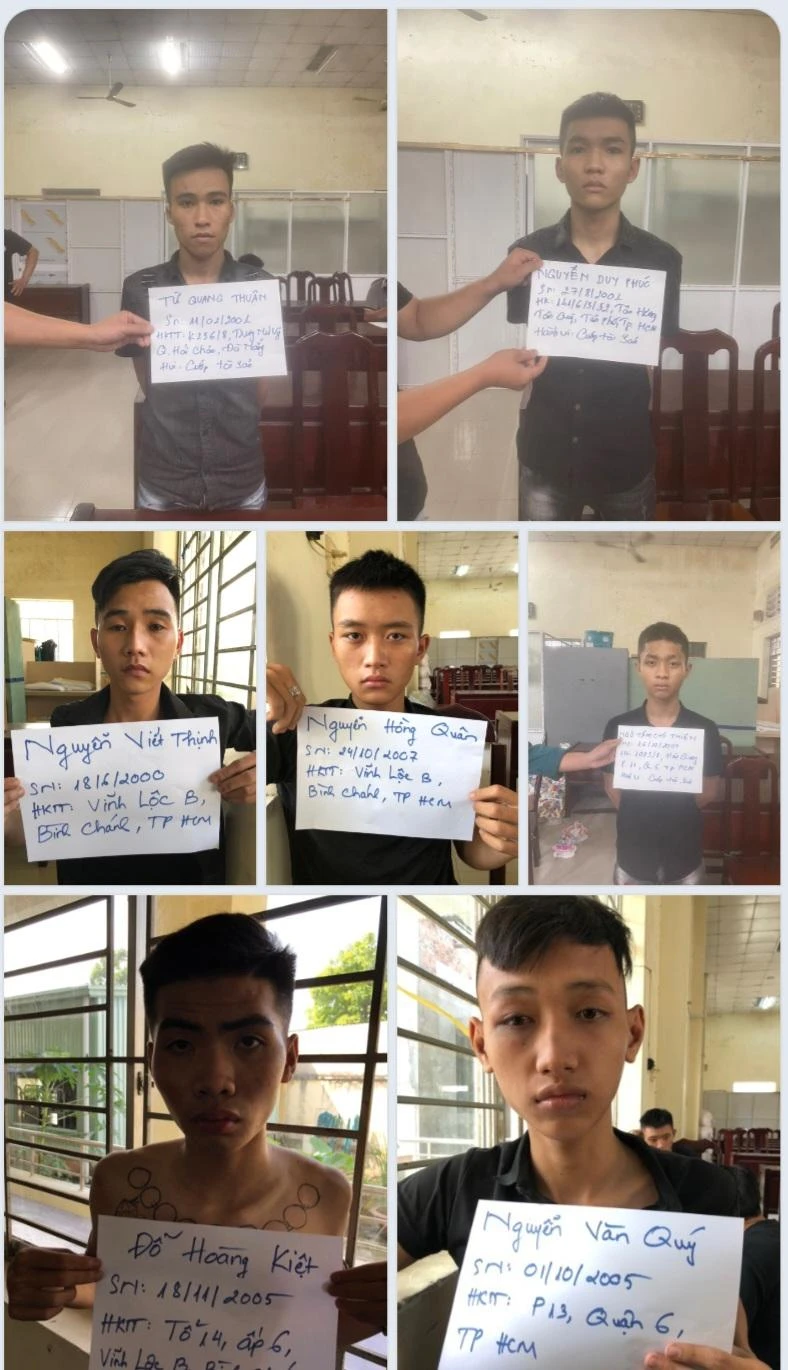 Các nghi can bị bắt giữ. Ảnh: CACC Các nghi can bị bắt giữ. Ảnh: CACC