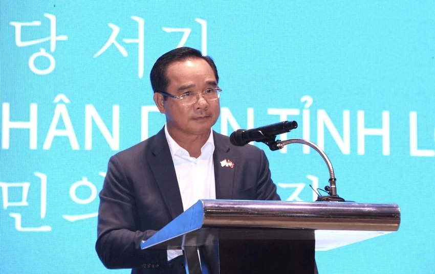Bí thư Tỉnh ủy Long An Nguyễn Văn Được phát biểu khai mạc hội nghị. Ảnh: CTV Bí thư Tỉnh ủy Long An Nguyễn Văn Được phát biểu khai mạc hội nghị. Ảnh: CTV