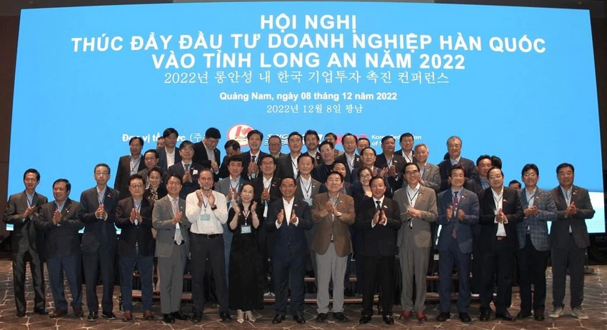Các đại biểu tham dự Hội nghị Thúc đẩy đầu tư doanh nghiệp Hàn Quốc vào tỉnh Long An năm 2022. Ảnh: CTV Các đại biểu tham dự Hội nghị Thúc đẩy đầu tư doanh nghiệp Hàn Quốc vào tỉnh Long An năm 2022. Ảnh: CTV