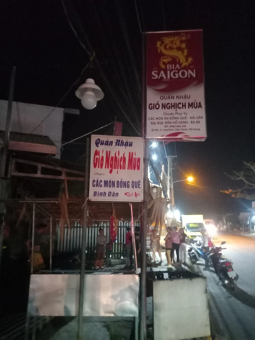 Quán" Gió Nghịch Mùa" nơi xảy ra vụ cháy. Ảnh: CTV
