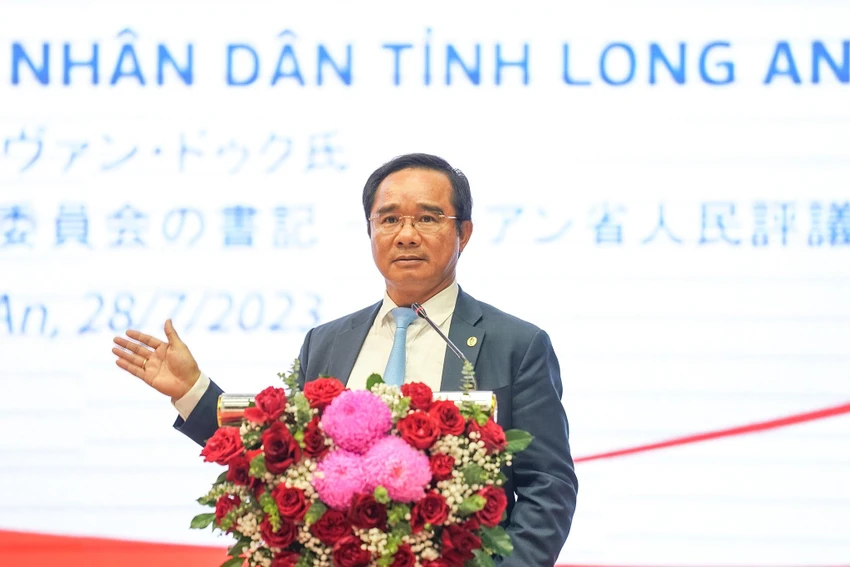Bí thư Tỉnh ủy - Nguyễn Văn Được khẳng định Long An sẽ tạo điều kiện thuận lợi nhất cho các doanh nghiệp khi đến đầu tư. Ảnh: HD Bí thư Tỉnh ủy - Nguyễn Văn Được khẳng định Long An sẽ tạo điều kiện thuận lợi nhất cho các doanh nghiệp khi đến đầu tư. Ảnh: HD