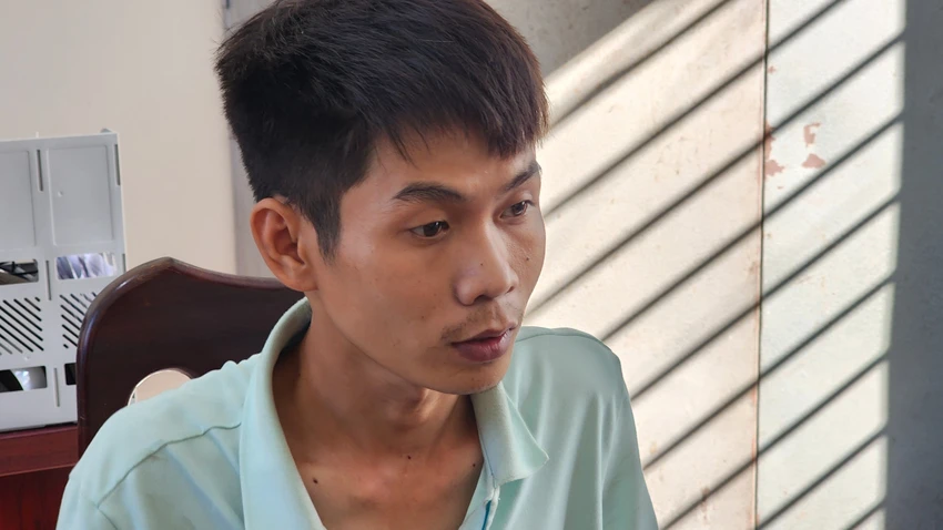 Nghi phạm Đinh Văn Hưng. Ảnh: H.H Nghi phạm Đinh Văn Hưng. Ảnh: H.H