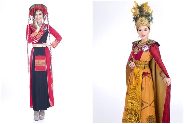 người đẹp của cuộc thi trong các trang phục dân tộc
