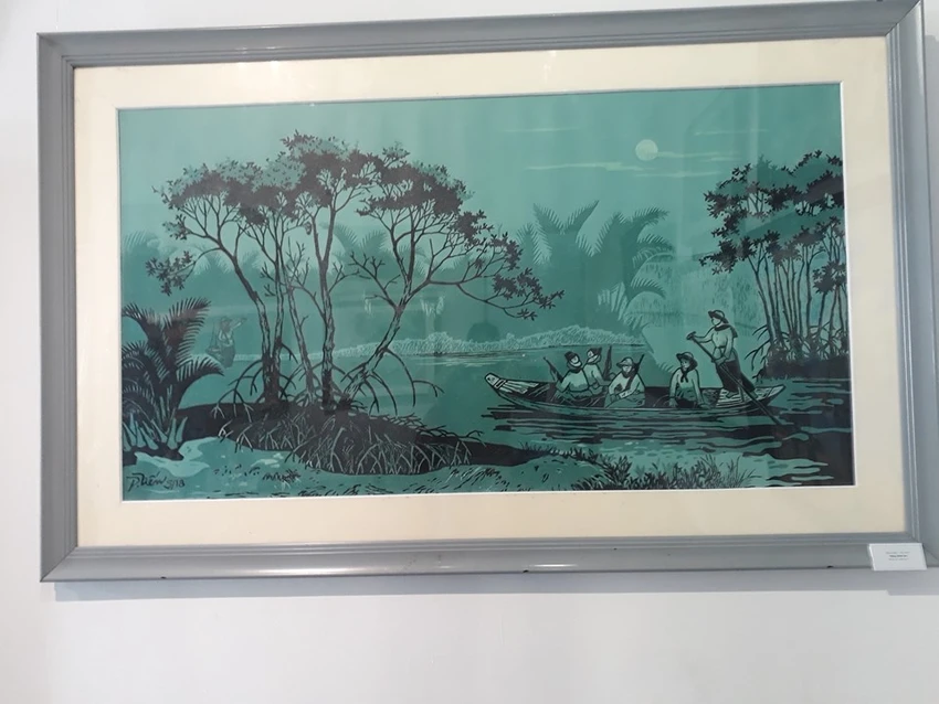 Nét thơ ở triển lãm toàn quốc mỹ thuật về chiến tranh quân đội ảnh 4 Nét thơ ở triển lãm toàn quốc mỹ thuật về chiến tranh quân đội ảnh 4