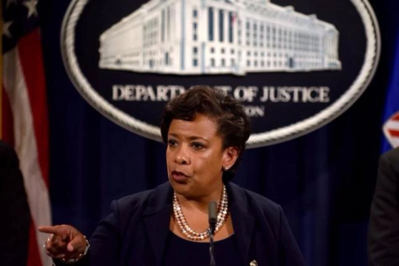 Bộ trưởng Tư pháp Mỹ Loretta E. Lynch thông báo vụ kiện tịch thu tài sản Malaysia tại Mỹ.