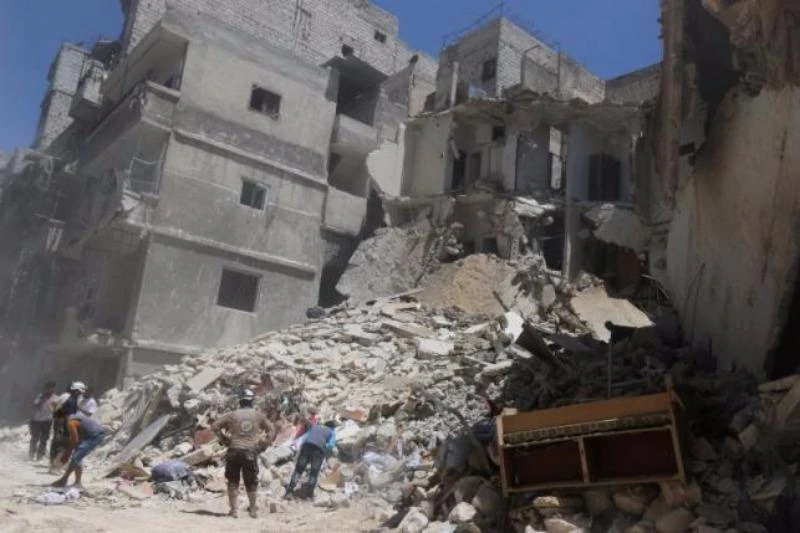 Khu vực phe nổi dậy kiểm soát ở Aleppo tan hoang vì giao tranh ngày 26-7. 