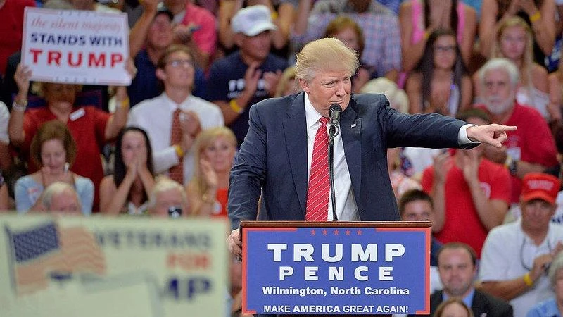 Ông Trump phát biểu tại TP Wilmington (North Carolina, Mỹ) ngày 9-8. 