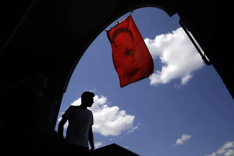 Cờ quốc gia Thổ Nhĩ Kỳ ở TP Istanbul ngày 14-8.