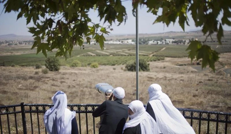 Người Druze ở Israel trên Cao nguyên Golan ngày 13-9. 