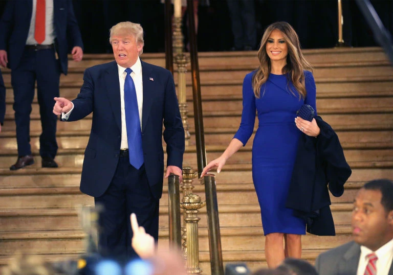 Bà Melania Trump cùng chồng là Tổng thống đắc cử Donald Trump. 
