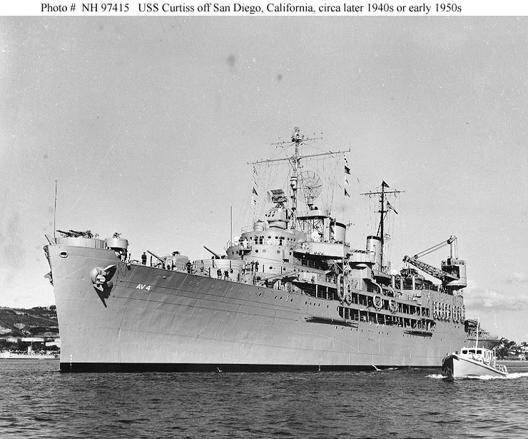 Tàu USS Curtis có thời gian sửa chữa ngắn nhất. Ảnh: IBIBLIO