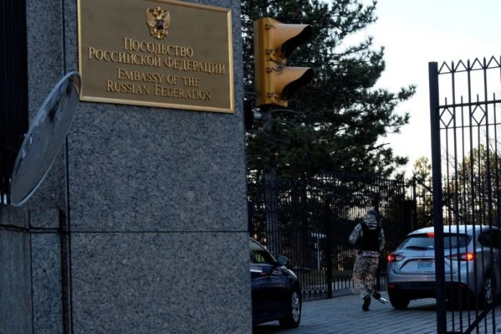 Đại sứ quán Nga tại Washington (Mỹ). Ảnh: REUTERS