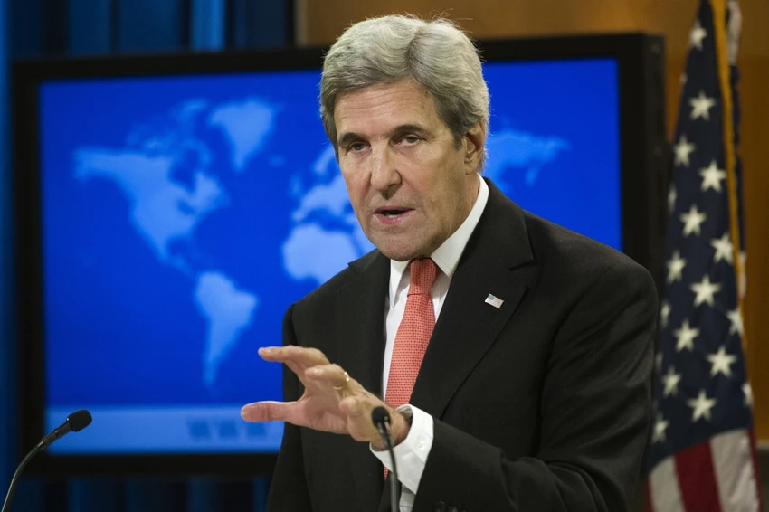 Ngoại trưởng Mỹ John Kerry trong cuộc họp báo chia tay ngày 5-1 ở Bộ Ngoại giao tại Washington (Mỹ). Ảnh: AP