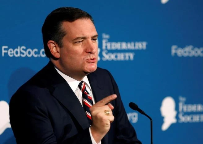 Nghị sĩ Cộng hòa Ted Cruz phát biểu tại hội nghị luật sư quốc gia 2016 tại Washington (Mỹ) ngày 18-11-2016. Ảnh: REUTERS