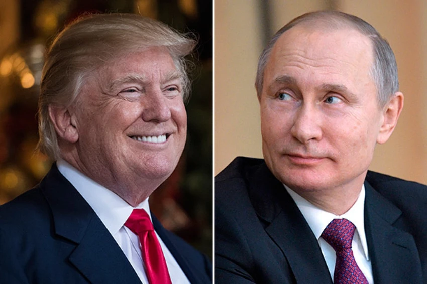 Tổng thống Nga Putin (phải) có dấu hiệu muốn cải thiện quan hệ với Mỹ một khi ông Trump (trái) làm tổng thống. Ảnh: AP