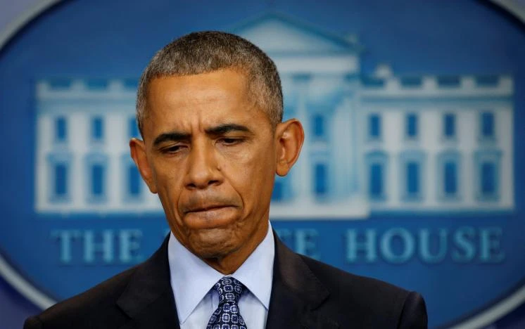 Tổng thống Barack Obama cảnh báo ông Trump cẩn trọng về Nga và Trung Đông trong cuộc họp báo cuối cùng ngày 18-1 trước khi mãn nhiệm. Ảnh: REUTERS