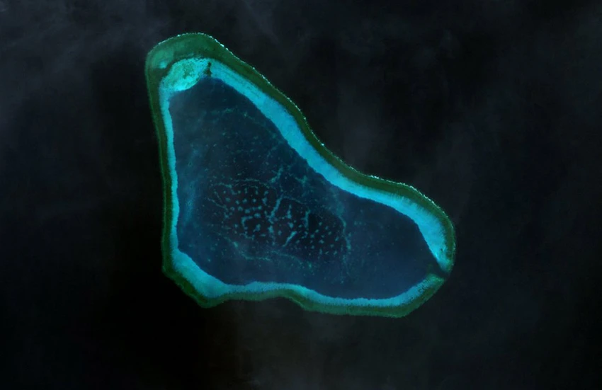 Bãi cạn Scarborough. Ảnh: NASA