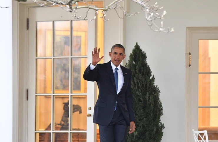 Một bức ảnh Tổng thống Obama được chụp từ Nhà Trắng. Ảnh: GETTY IMAGES