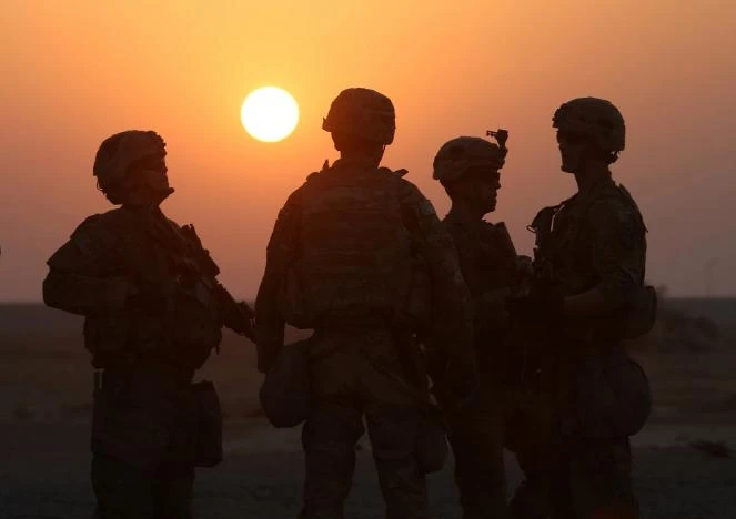 Lính Mỹ tại căn cứ quân sự Qayyara, nam Mosul (Iraq). Ảnh: REUTERS