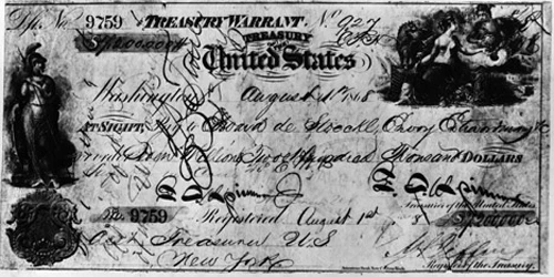 Tấm séc trị giá 7,2 triệu USD Mỹ mua lại bang Alaska từ Nga năm 1867. Ảnh: INTERNET