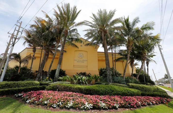 Khu nghỉ mát Eau Palm Beach Resort and Spa, nơi Chủ tịch Tập sẽ nghỉ lại trong chuyến thăm Mỹ, ngày 5-4. Ảnh: REUTERS