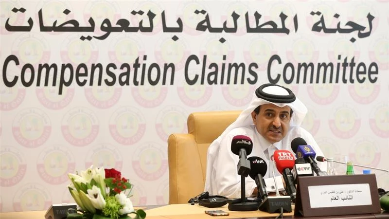 Bộ trưởng Tư pháp Qatar Ali bin Fetais Al-Marri cho biết Qatar vừa thành lập ủy ban đòi các nước Ả Rập bồi thường tổn thất do bị cô lập. Ảnh: AFP