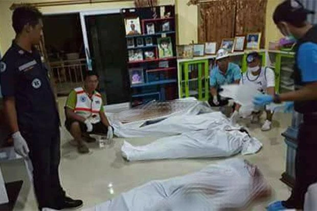 Các nạn nhân vụ xả súng hàng loạt khuya 10-7 ở tỉnh Krabi (Thái Lan). Ảnh: BANGKOK POST