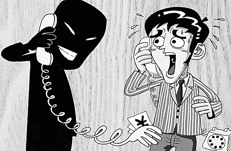 Kẻ lừa đảo gọi điện lừa nạn nhân chuyển tiền vào tài khoản mình. Ảnh: EPOCH TIMES