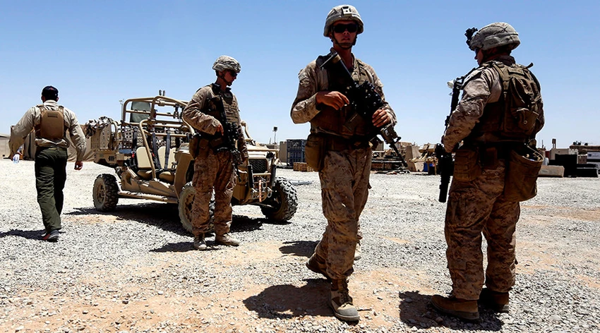 Binh sĩ Mỹ tại căn cứ ở Afghanistan. Ảnh: REUTERS