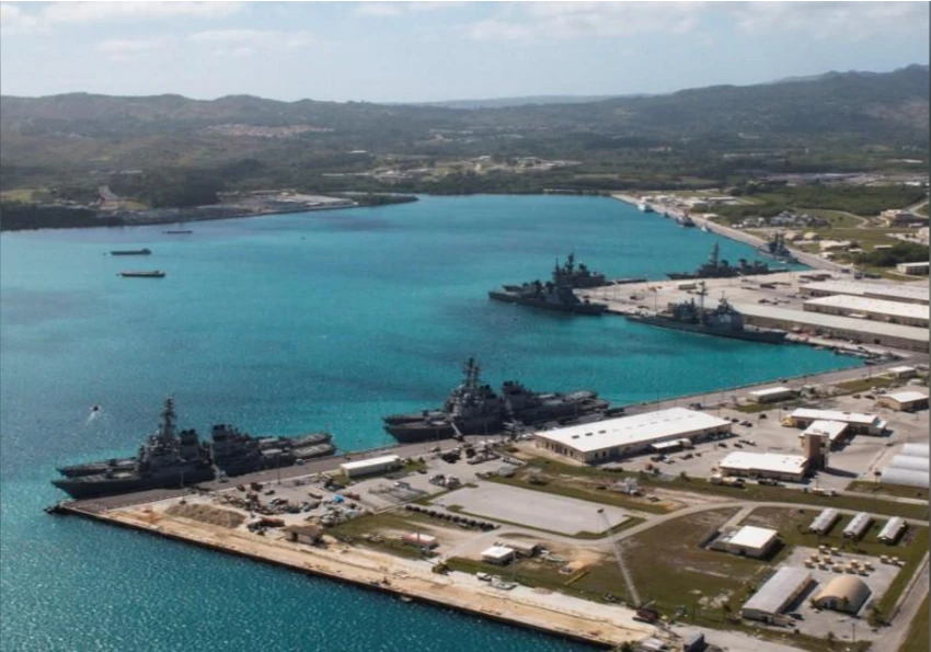 Căn cứ hải quân của Mỹ ở đảo Guam. Ảnh: REUTERS