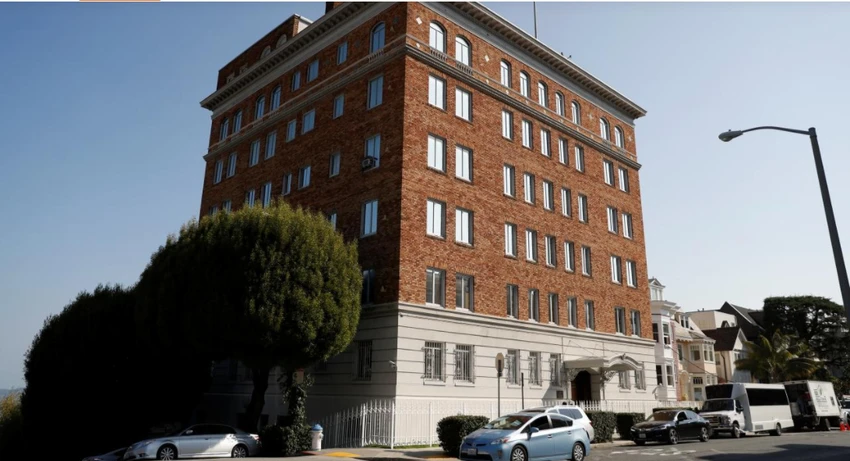 Trụ sở tổng lãnh sự quán Nga ở San Francisco, California (Mỹ). Ảnh: REUTERS