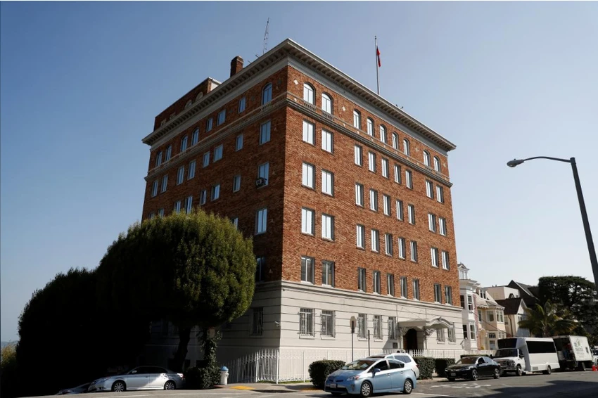Tổng lãnh sự quán Nga tại San Francisco, California (Mỹ). Ảnh: REUTERS