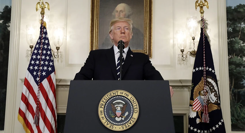 Tổng thống Trump phát biểu về vụ xả súng Las Vegas, sáng 2-10 tại Nhà Trắng. Ảnh: AP