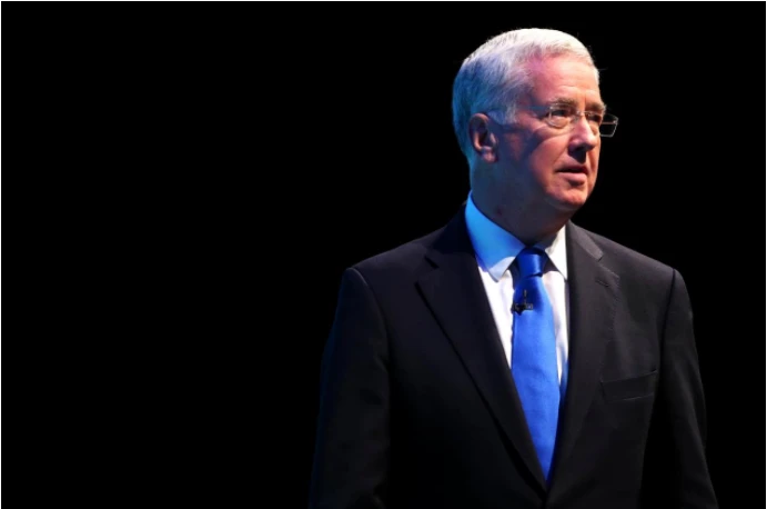 Bộ trưởng Quốc phòng Anh Michael Fallon trong một hội nghị của đảng Bảo thủ ở Manchester (Anh) ngày 3-10. Ảnh: REUTERS