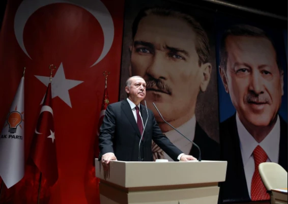 Ông Erdogan phát biểu trước đảng cầm quyền AK tại Ankara ngày 26-1. Ảnh: REUTERS