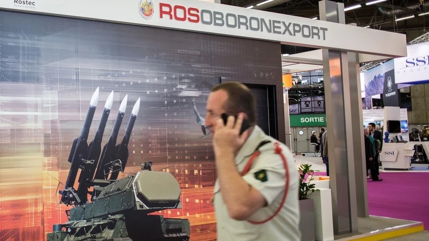 Gian triển lãm của Tập đoàn công nghệ quốc phòng Nga Rosoboronexport tại hội chợ thương mại công nghiệp Quốc phòng và An ninh quốc tế Eurosatory ở Paris (Pháp) năm 2016. Ảnh: SPUTNIK
