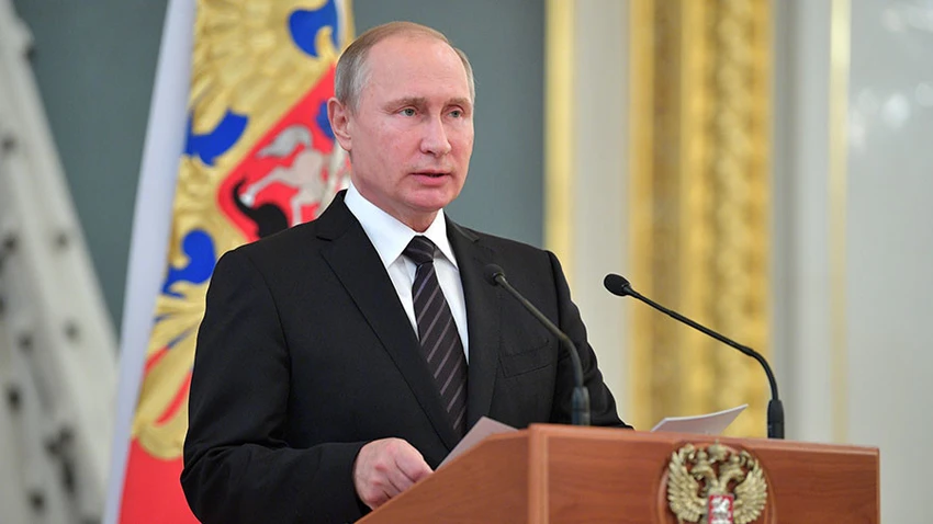 Tổng thống Nga Vladimir Putin đưa thông điệp hòa hoãn và tích cực về căng thẳng Syria. Ảnh: SPUTNIK