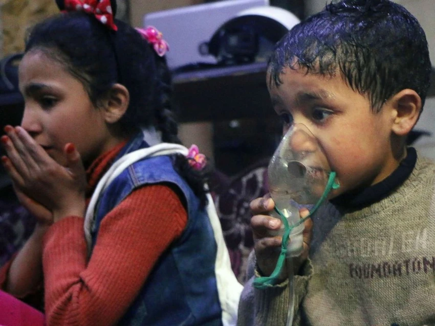 Hình ảnh nạn nhân trẻ em trong nghi án tấn công hóa học ở Douma, Đông Ghouta (Syria). Ảnh: REUTERS