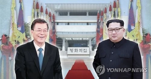 Cuộc gặp thượng đỉnh giữa Tổng thống Hàn Quốc Moon Jae-in (trái) và lãnh đạo Triều Tiên Kim Jong-un sẽ diễn ra sáng nay 27-4. Ảnh: YONHAP