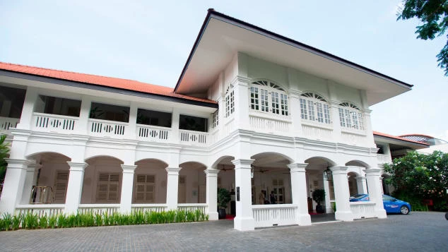 Mặt tiền khách sạn Capella nằm trong khu nghỉ mát Sentosa của Singapore, nơi tổ chức thượng đỉnh Mỹ-Triều. Ảnh: CNN
