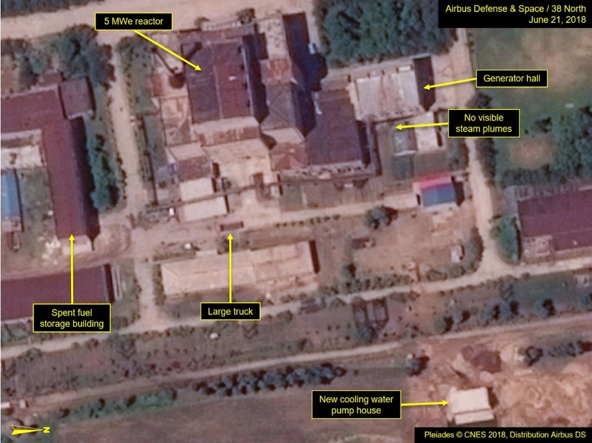 Toàn cảnh lò phản ứng 5MWe. Ảnh: 38 NORTH