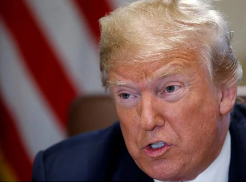 Tổng thống Mỹ Donald Trump trong cuộc họp nội các tại Nhà Trắng ngày 18-7. Ảnh: REUTERS