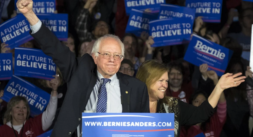 Thượng nghị sĩ Dân chủ Bernie Sanders, ứng viên tổng thống Mỹ 2016 đang dẫn trước ông Trump tới 11% tỷ lệ chiến thắng trong cuộc bầu cử tổng thống Mỹ 2020. Ảnh: AP