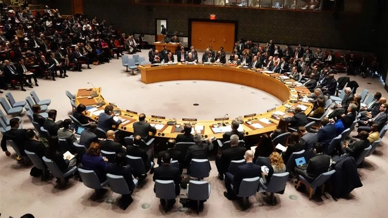 Hội đồng Bảo an LHQ họp tại New York (Mỹ) bàn về tình hình Venezuela. Ảnh: REUTERS