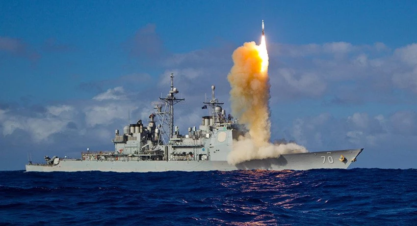Tàu USS Lake Erie được trang bị tên lửa đánh chặn SM-3 Block 1B trong một cuộc tập trận hải quân ở Thái Bình Dương. Ảnh: US NAVY