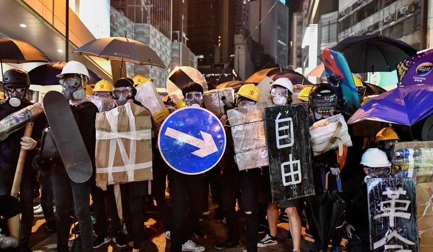 Tuần rồi bà Lâm có sự đánh giá lại cuộc biểu tình tại Hong Kong, cho rằng đó là một sự đe dọa với chủ quyền của Trung Quốc. Ảnh: AFP