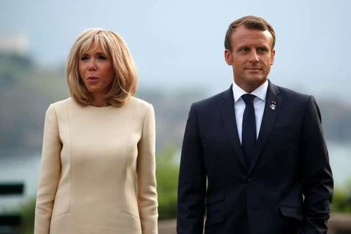 Vợ chồng Tổng thống Pháp Emmanuel Macron tại hội nghị G7 ở Pháp tháng trước. Ảnh: MSN