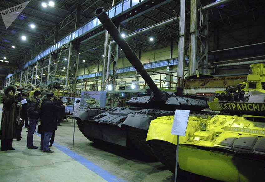 “Chiến tăng bay” T-80BV của Nga. Ảnh: SPUTNIK